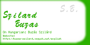 szilard buzas business card