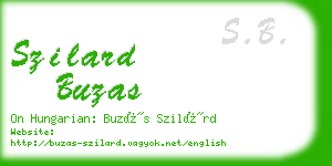 szilard buzas business card